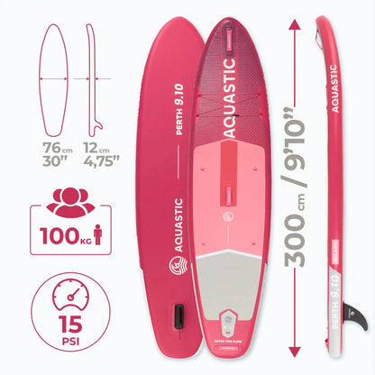 AQUASTIC Perth 325 cm Inflatable All‑Round SUP Set – 145 kg Capacity